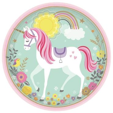 Sachet de 8 assiettes "Licorne Magique" Sachet de 8 assiettes "Licorne Magique"