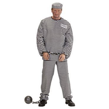 Costume de Prisonnier Rayé Homme - Taille au Choix Costume de Prisonnier Rayé Homme - Taille au Choix