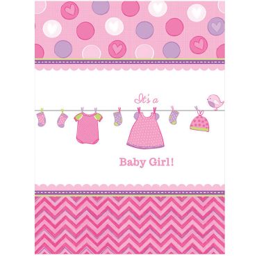 Nappe en plastique Baby Shower - It's a Baby Girl ! Nappe en plastique Baby Shower - It's a Baby Girl !