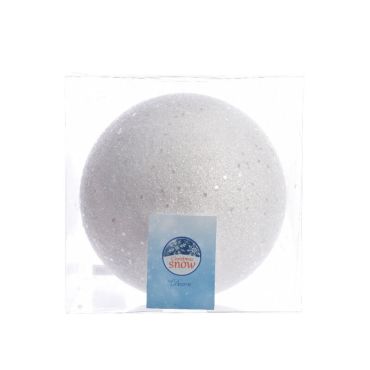 Boule de Sapin Pailletée 14 cm - Argent