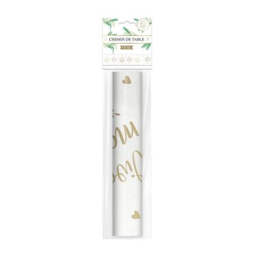 Optez pour ce splendide chemin de table "Vive les Mariés" pour la déco de table de mariage | jourdefete.com Optez pour ce splendide chemin de table "Vive les Mariés" pour la déco de table de mariage | jourdefete.com