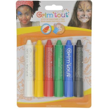 6 Crayons Maquillage Grim'Tout Enfant | jourdefete.com 6 Crayons Maquillage Grim'Tout Enfant | jourdefete.com
