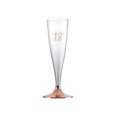 6 flûtes transparentes rose gold âge au choix | jourdefete.com 6 flûtes transparentes rose gold âge au choix | jourdefete.com