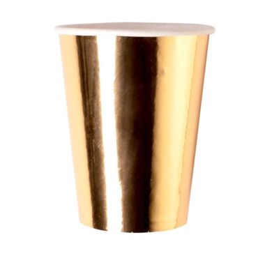 8 Gobelets en Carton - Or 8 Gobelets en Carton - Or