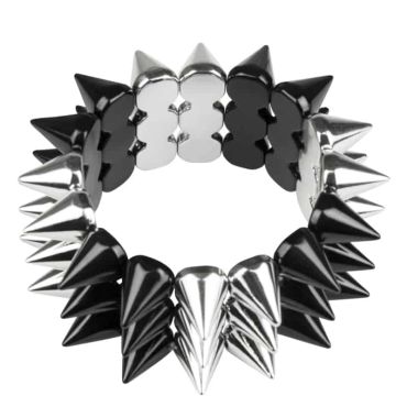 Bracelet Punk - Argent et Noir Bracelet Punk - Argent et Noir