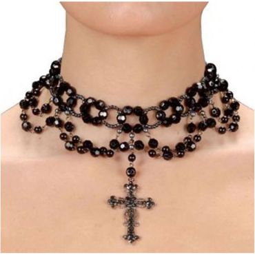 Collier gothique pour femme avec croix Collier gothique pour femme avec croix