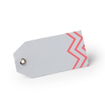 12 Étiquettes Chevron - Corail 12 Étiquettes Chevron - Corail