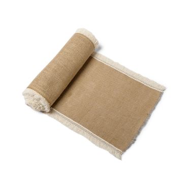 Chemin de table Boho jute et franges Chemin de table Boho jute et franges