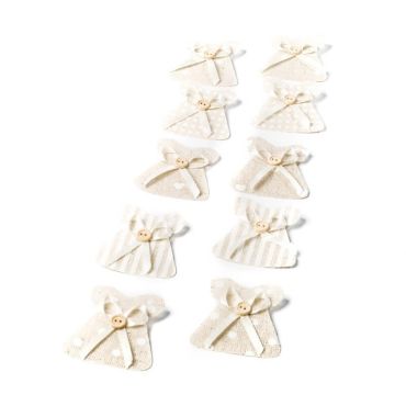 Sachet de 10 Etiquettes en Lin - Robes Sachet de 10 Etiquettes en Lin - Robes