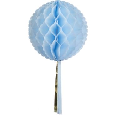 Boule alvéolée à Tassel 30 cm - Bleu Ciel Boule alvéolée à Tassel 30 cm - Bleu Ciel
