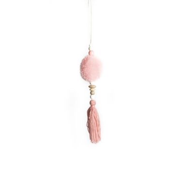 Suspension à Pompons - Rose Suspension à Pompons - Rose