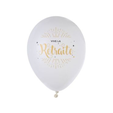 8 Ballons "Vive le Retraite" - Elégant 8 Ballons "Vive le Retraite" - Elégant