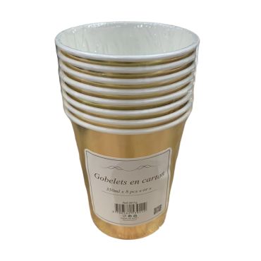 Gobelets en carton dorés pour boissons festives | jourdefete.com Gobelets en carton dorés pour boissons festives | jourdefete.com