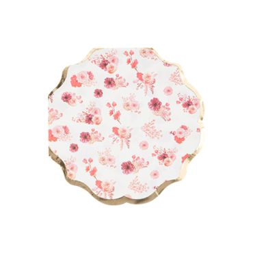 Serviettes en papier avec design floral et bord doré élégant | jourdefete.com Serviettes en papier avec design floral et bord doré élégant | jourdefete.com