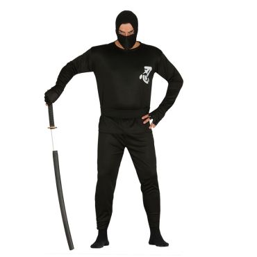Déguisement de Ninja Noir Homme - Taille Unique Déguisement de Ninja Noir Homme - Taille Unique