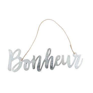 Mot "Bonheur" en métal