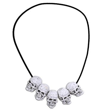 Accessoire de Déguisement Collier 5 Têtes de Mort Accessoire de Déguisement Collier 5 Têtes de Mort