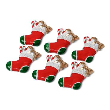 6 Chaussons de Noël Adhésifs 6 Chaussons de Noël Adhésifs