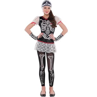 Déguisement Squelette Day Of The Dead Ado Fille - 14/16 ans Déguisement Squelette Day Of The Dead Ado Fille - 14/16 ans