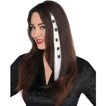 Mèche de Cheveux Blanche avec Araignées Mèche de Cheveux Blanche avec Araignées
