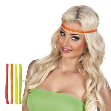 Set de 4 bandeaux élastiques fluo Set de 4 bandeaux élastiques fluo