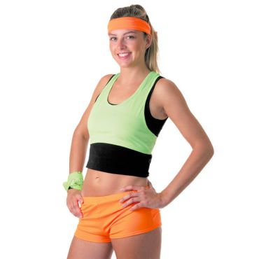 Mini Short Fluo Orange Femme - Taille Unique Mini Short Fluo Orange Femme - Taille Unique