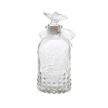 Carafe en verre transparent avec bouchon papillon