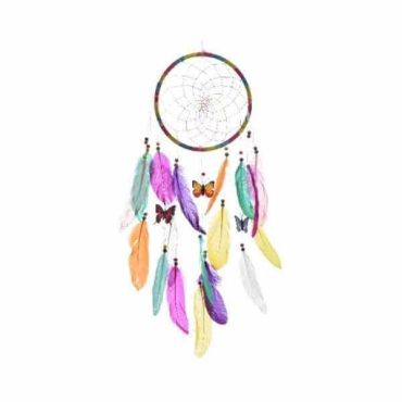 Attrape Rêve Plumes Multicolores - Grand Modèle Attrape Rêve Plumes Multicolores - Grand Modèle