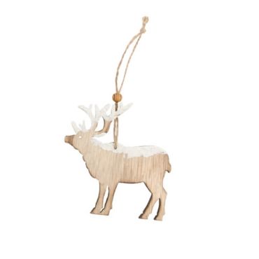 Suspension Noël - Bois - Elan Neige Pailletée Suspension Noël - Bois - Elan Neige Pailletée