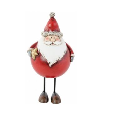 Décoration Père Noël avec Etoile Dorée - 15.5 cm
