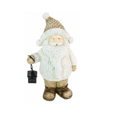 Décoration Père Noël avec Lanterne - 18 cm
