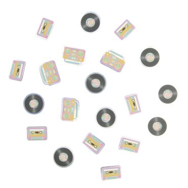 Des cassettes, des radios cassette et des vinyles à parsemer sur votre table | jourdefete.com Des cassettes, des radios cassette et des vinyles à parsemer sur votre table | jourdefete.com