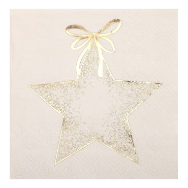 Serviettes de Noël de couleur ivoire de 25 x 25 cm de la collection Ornement Etincelant | jourdefete.com Serviettes de Noël de couleur ivoire de 25 x 25 cm de la collection Ornement Etincelant | jourdefete.com