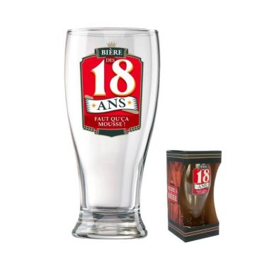 Verre à bière 18 ans