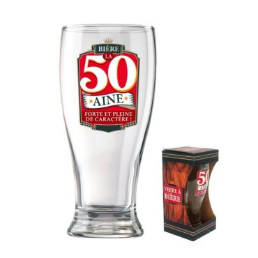 Verre à bière 50 ans Verre à bière 50 ans