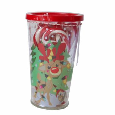Verre Remplis de Candy Canes - Renne Verre Remplis de Candy Canes - Renne