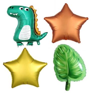 4 ballons en aluminium thème dinosaure 4 ballons en aluminium thème dinosaure
