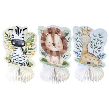 Centres de table en papier animaux de la savane - lion, zèbre et girafe | jourdefete.com Centres de table en papier animaux de la savane - lion, zèbre et girafe | jourdefete.com