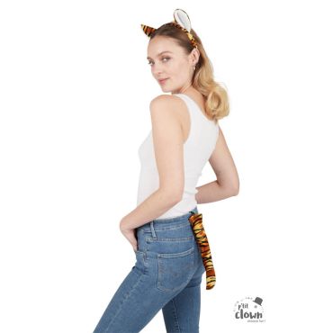 Set tigre 2 pièces avec oreilles et queue rayée | jourdefete.com Set tigre 2 pièces avec oreilles et queue rayée | jourdefete.com