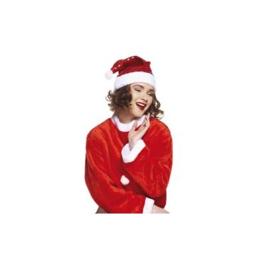 bonnet de noël à sequins rouge pour adulte | jourdefete.com bonnet de noël à sequins rouge pour adulte | jourdefete.com