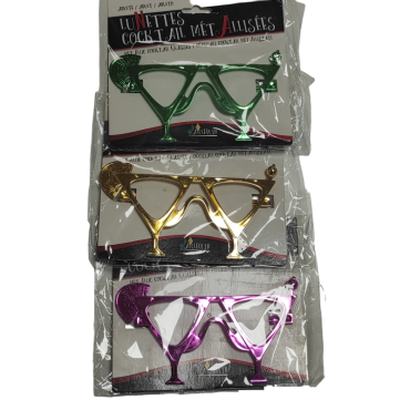 lunettes cocktail métallisees | jourdefete.com