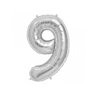 Ballon en aluminium métallisé argent chiffre 9 | jourdefete.com Ballon en aluminium métallisé argent chiffre 9 | jourdefete.com