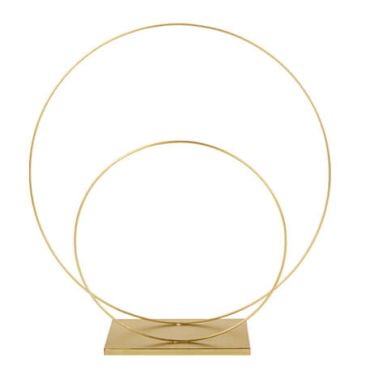Déco Double Cercle sur Socle Métal Or 40,5 cm, Ø 38,5 cm et Ø 26 cm | jourdefete.com Déco Double Cercle sur Socle Métal Or 40,5 cm, Ø 38,5 cm et Ø 26 cm | jourdefete.com