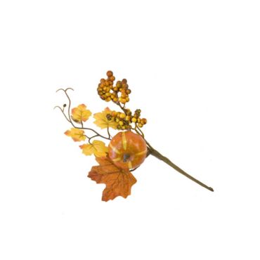décoration d'automne bouquet sur tige citrouille et feuilles d'automne décoration d'automne bouquet sur tige citrouille et feuilles d'automne