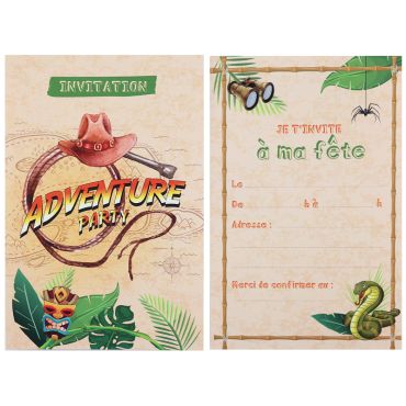 Cartes d’invitation Aventure Party avec chapeau et carte aux trésors | jourdefete.com Cartes d’invitation Aventure Party avec chapeau et carte aux trésors | jourdefete.com