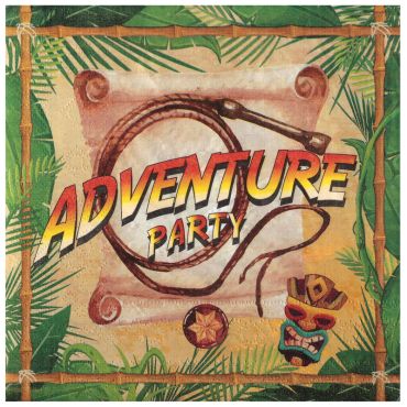 Serviettes en papier Aventure Party avec décor jungle et accessoires d’explorateur | jourdefete.com Serviettes en papier Aventure Party avec décor jungle et accessoires d’explorateur | jourdefete.com