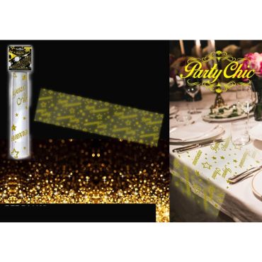 Chemin de table Anniversaire Chic - Doré Chemin de table Anniversaire Chic - Doré