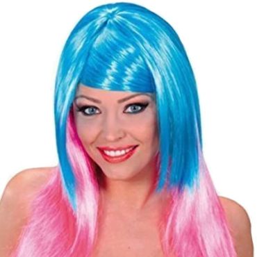 Perruque Femme Bicolore - Rose et Turquoise Perruque Femme Bicolore - Rose et Turquoise