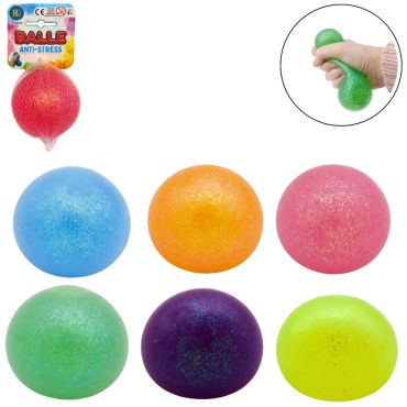 Balle antistress pailletée brillante et colorée | jourdefete.com Balle antistress pailletée brillante et colorée | jourdefete.com