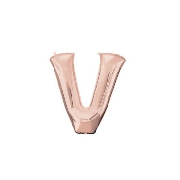 Méga Ballon Hélium - Lettre V - Rose Gold Méga Ballon Hélium - Lettre V - Rose Gold